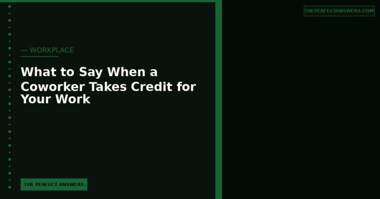 What to Say When a Coworker Takes Credit for Your Work